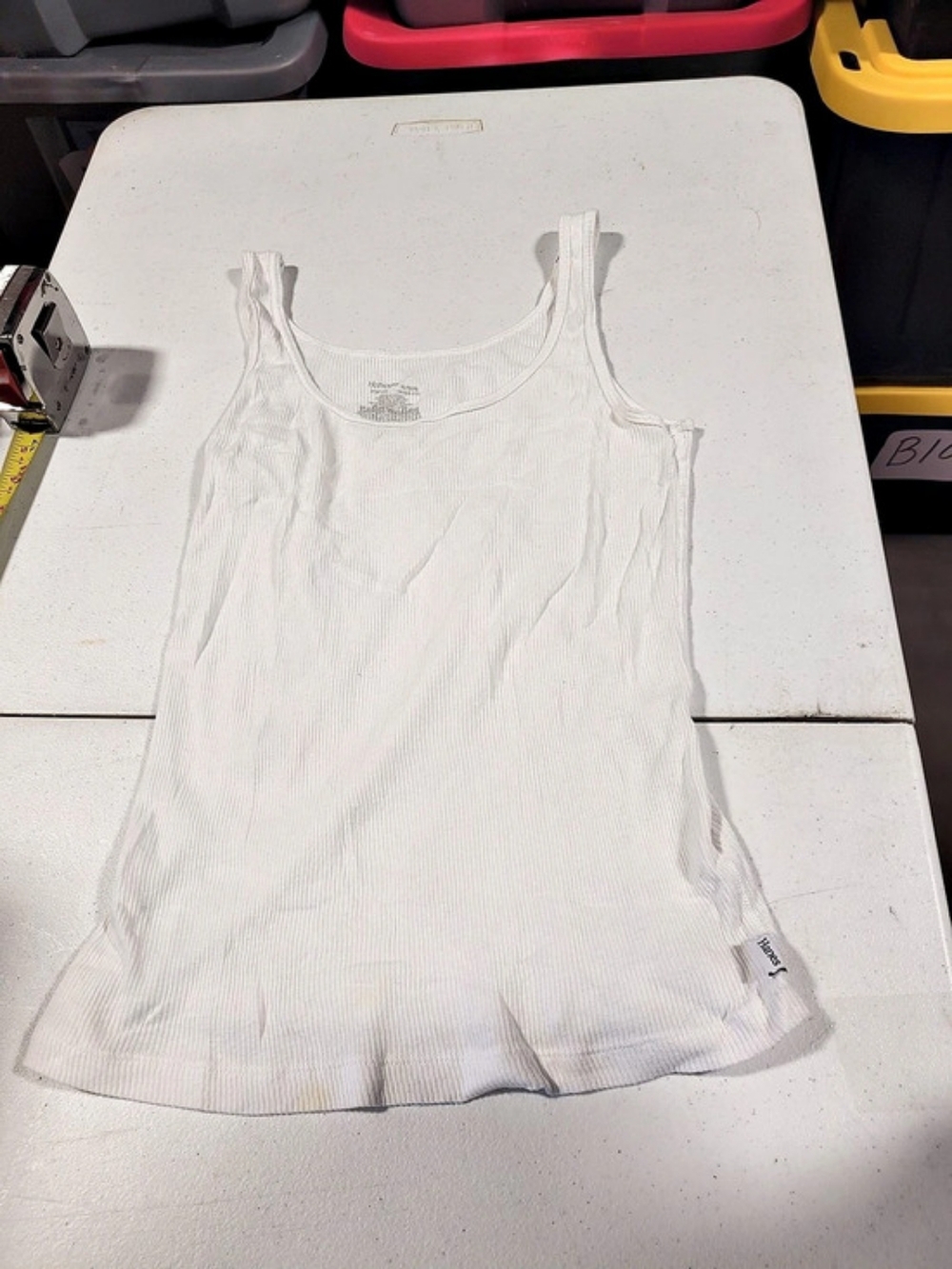 Hanes Originals Women's Cotton Ribbed Tank Top White